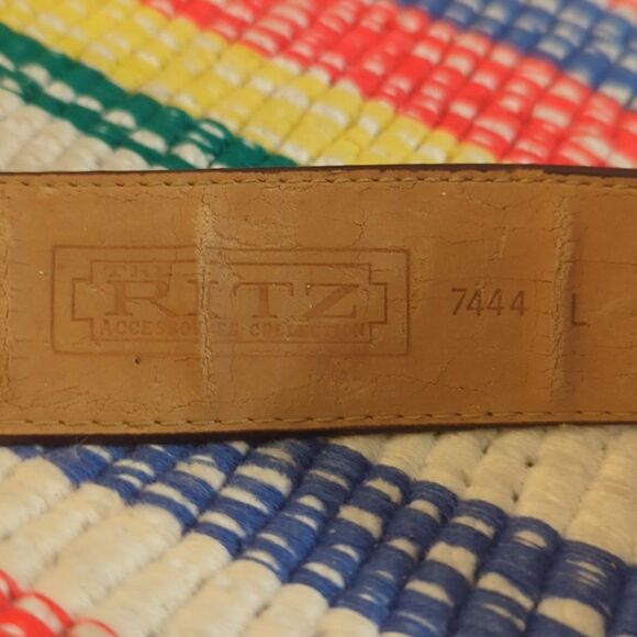 Ritz vintage made in Italy leather belt size large - Picture 2 of 6